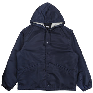 Hooded Coaches Jacket- Navy