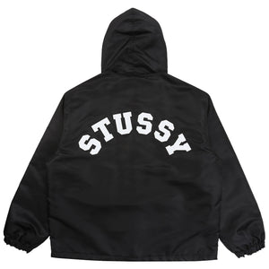 Hooded Coaches Jacket- Black