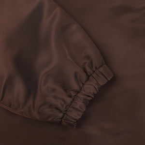 Hooded Coaches Jacket- Brown