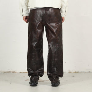 New Classic Jeans Leather- Dark Brown