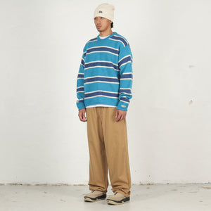 Striped Wool Sweater- Blue