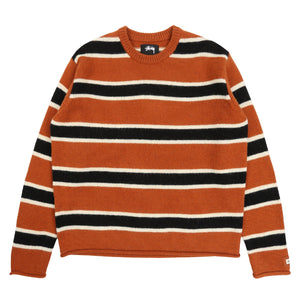 Striped Wool Sweater- Umber