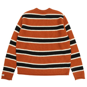 Striped Wool Sweater- Umber