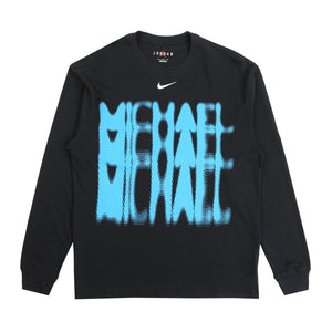 M J Michael LS OS T-Shirt - Black/Equator Blue