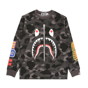 Color Camo Shark LS T-Shirt - Black