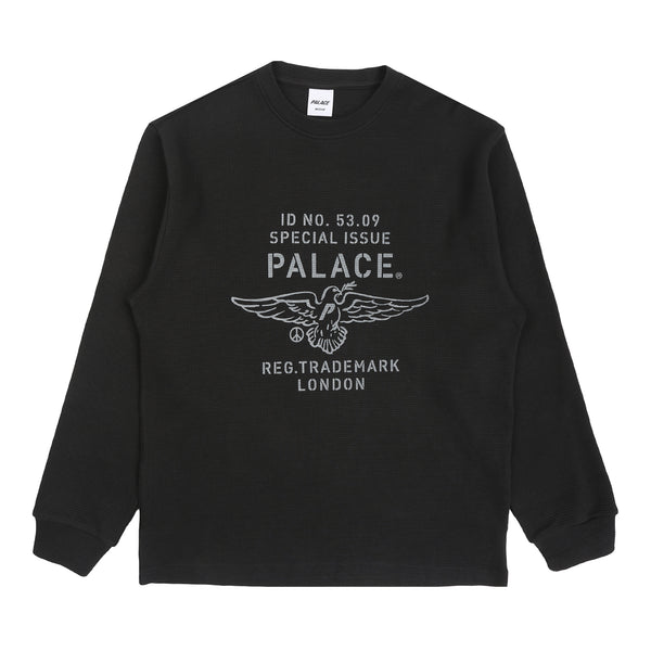 Dove Stamp Waffle Longsleeve - Black