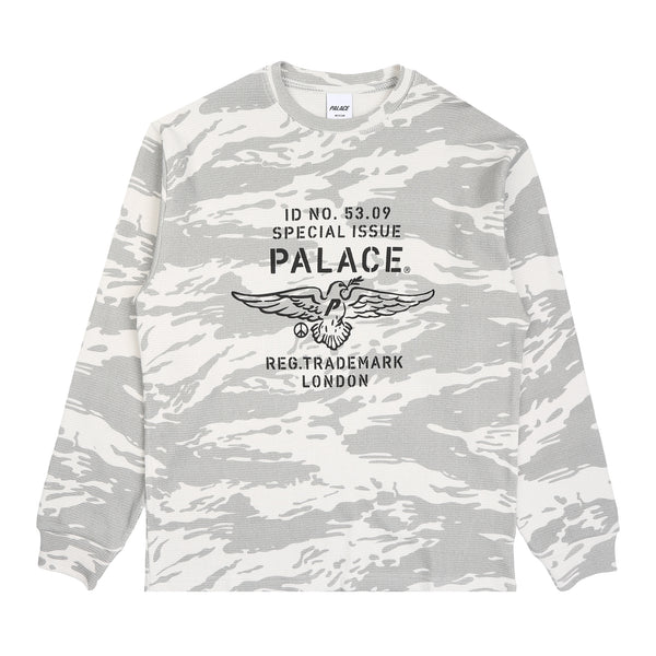 Dove Stamp Waffle Longsleeve - Snow Camo
