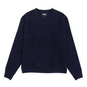 Waffle Cashmere Sweater - Deep Navy