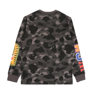 Color Camo Shark LS T-Shirt - Black
