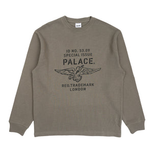 Dove Stamp Waffle Longsleeve - Army Olive