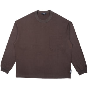 Cotton Jersey Brushed L/S T-Shirt - Mocha
