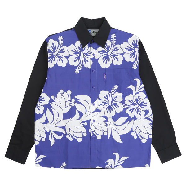Landon L/S T-Shirt - Blue/White/Black