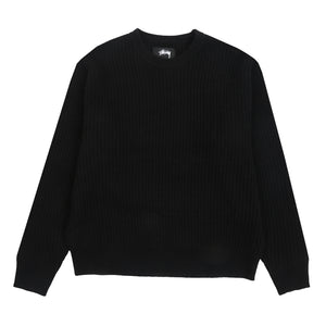 Waffle Cashmere Sweater - Black