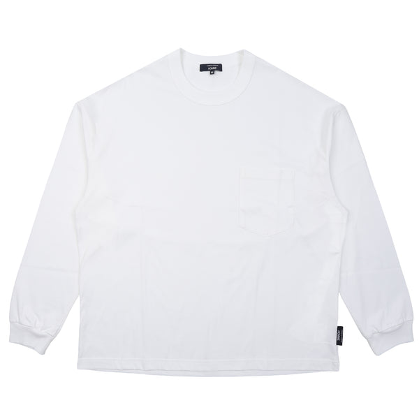 Cotton Jersey Brushed L/S T-Shirt - White