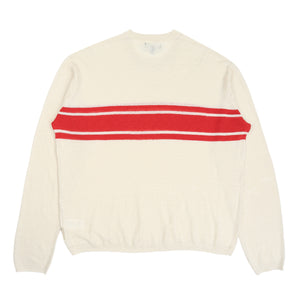 Striped Long Sleeve Sweater -  Bone