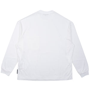 Cotton Jersey Brushed L/S T-Shirt - White