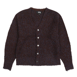 Textured Cardigan - Navy Brown