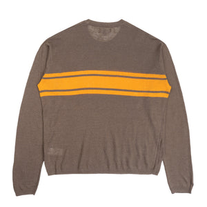 Striped Long Sleeve Sweater -  Brown