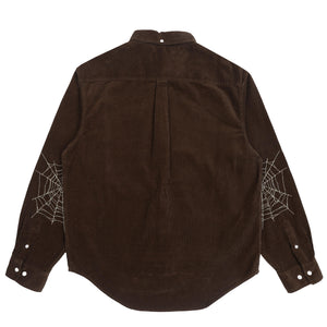 Skull Crest Cord Shirt Brown