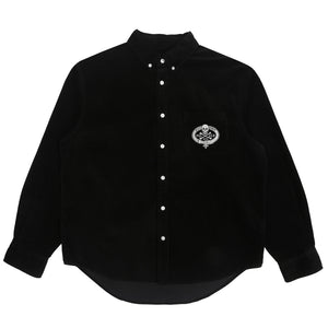 Skull Crest Cord Shirt Black