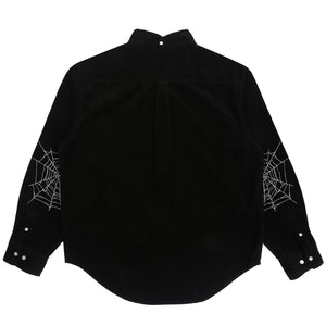 Skull Crest Cord Shirt Black
