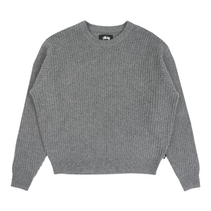 Waffle Cashmere Sweater - Charcoal