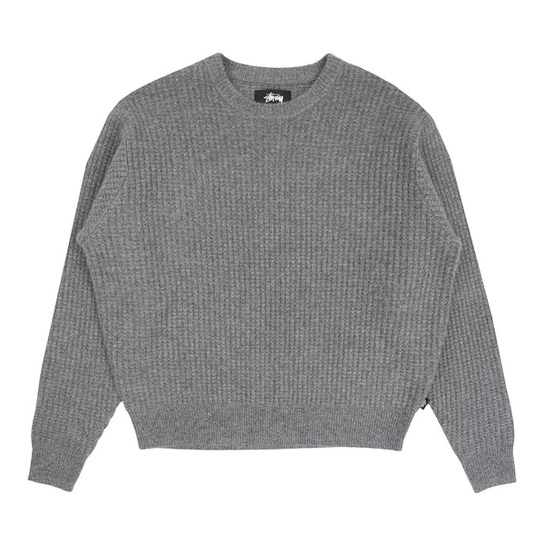 Waffle Cashmere Sweater - Charcoal