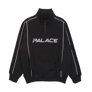 Piped 1/4 Zip - Black
