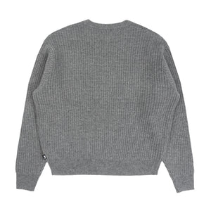 Waffle Cashmere Sweater - Charcoal