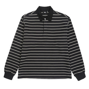 Pin Striped Rugby - Black