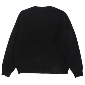 Striped Hibiscus Sweater - Black