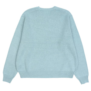 Striped Hibiscus Sweater - Dusty Blue