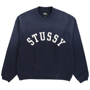 Sun Faded Oversized Crew - Navy