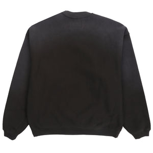 Sun Faded Oversized Crew - Black