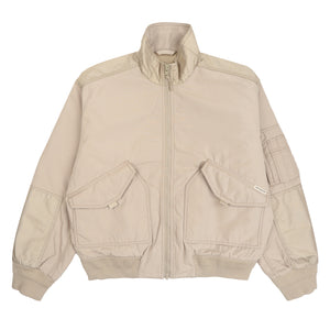 Mock Neck Flight Bomber - Khaki