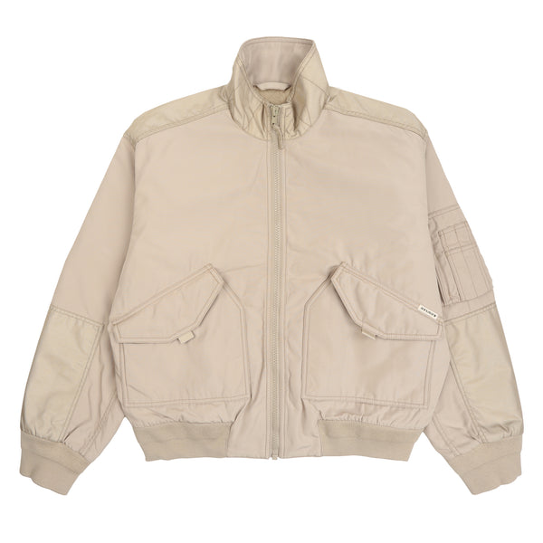Mock Neck Flight Bomber - Khaki