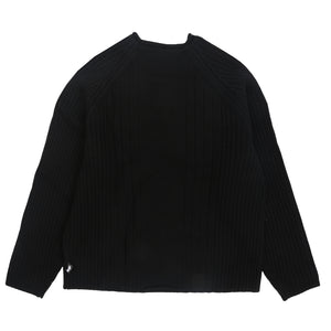 Merino Roll Neck Sweater - Black