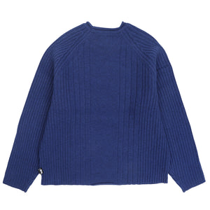 Merino Roll Neck Sweater - Blue