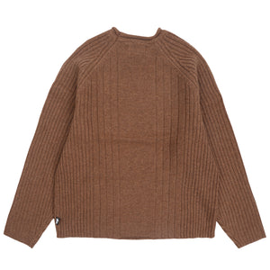 Merino Roll Neck Sweater - Brown