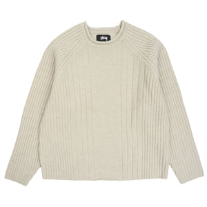 Merino Roll Neck Sweater - Natural