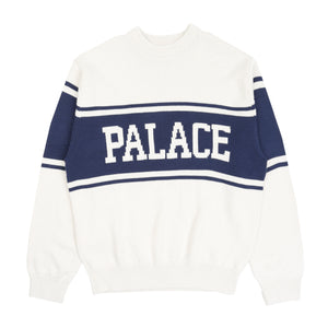 College Stripe Knit - White