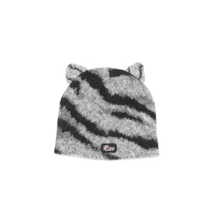 Hairy Tiger Ears Beanie Grey