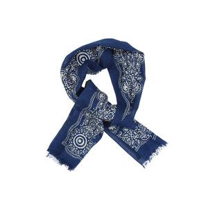 Cotton Gauze Stole - Navy