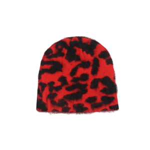 Cashmere Leopard Skullcap - Red