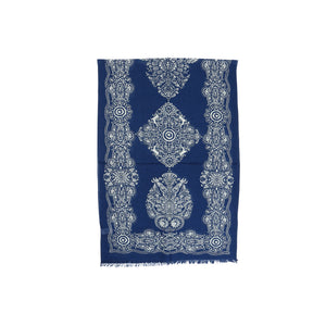 Cotton Gauze Stole - Navy