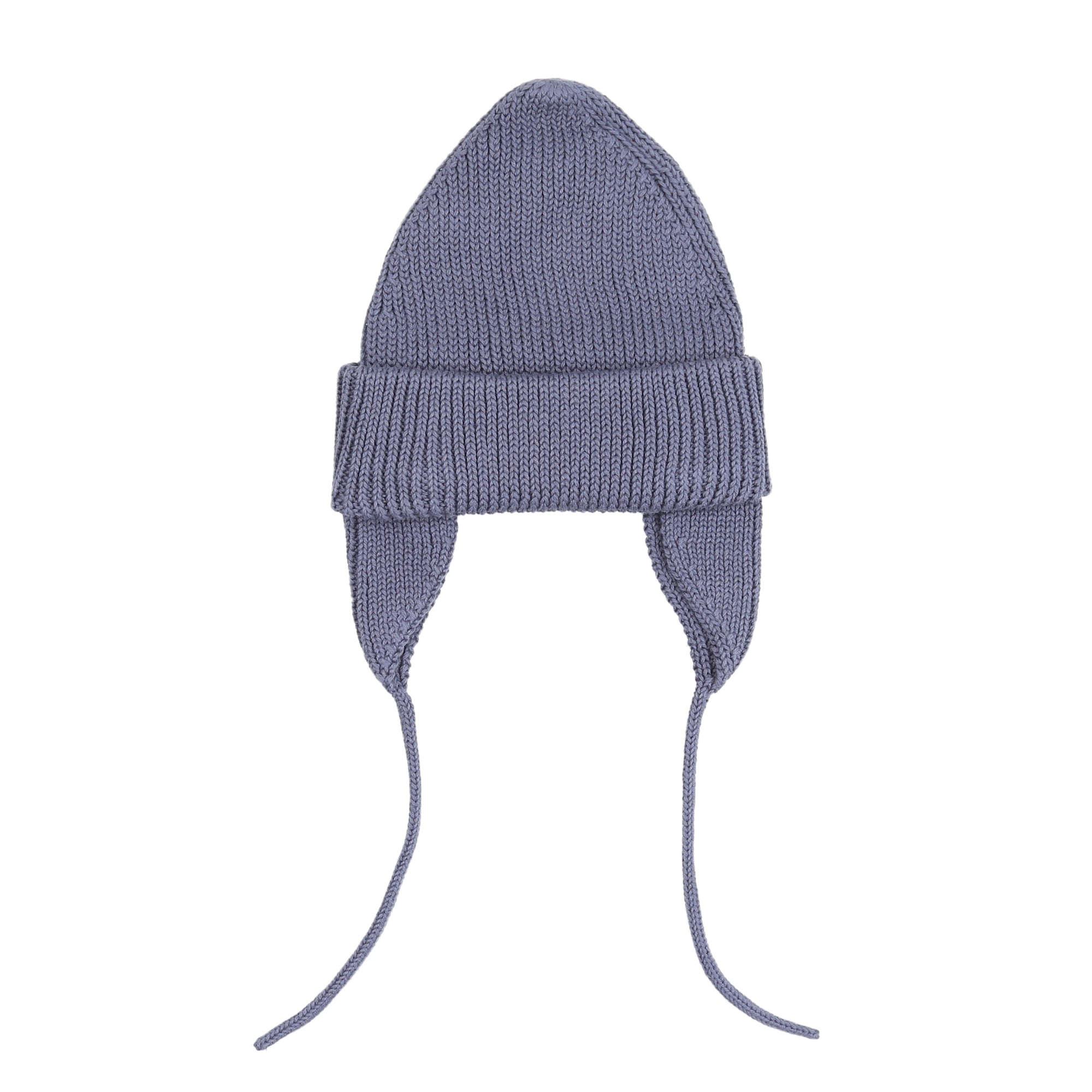 Knitted Ear Flap Beanie - Blue – Supply Store