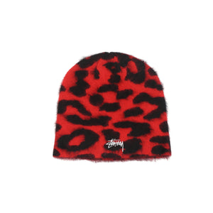Cashmere Leopard Skullcap - Red