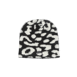 Cashmere Leopard Skullcap - Black