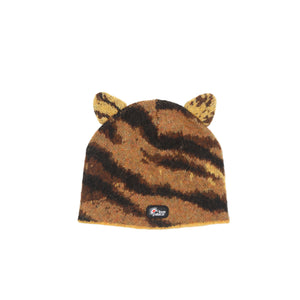 Hairy Tiger Ears Beanie Orange