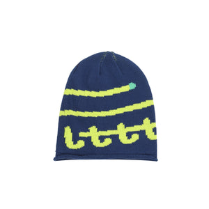 Knit Swirl Beanie - Yellow